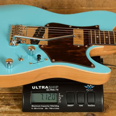 Ibanez TQMS1 Tom Quayle AZS Series Prestige - Rosewood - Celeste Blue image 8