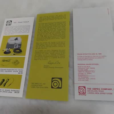 AMPEG 1969 FULL LINE COLOR CATALOGUE BROCHURE SVT BABY BASS SCROLL DAN ARMSTRONG EMMONS GRAMMER COMPLETE AMPEG COLLECTOR RARE CATALOG SALE!!$ image 15