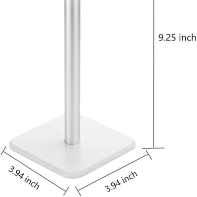 Headphone Stand Gaming Headset Holder Universal Aluminum Metal Headphone Holder Hanger with Aluminum Supporting Bar Flexible Headrest ABS Solid Base for All Headphone,White image 2