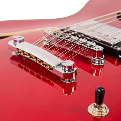 Vintage Reissue Series, Semi Hollow VSA500CR-12 Set neck w/Offset heel, 12 String, Cherry Red image 5