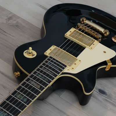 AIO SC77 Left Handed Electric Guitar - Solid Black *Cream Inlay w/SKB-56 Hard Case imagen 7