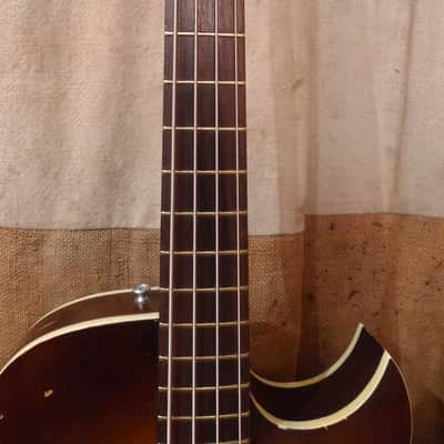 Kay Hollow Body Bass Guitar 1950's Sunburst image 5