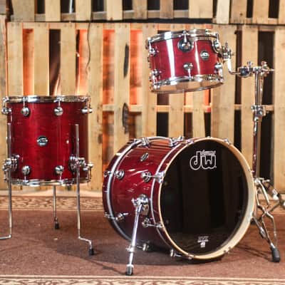 DW Performance Cherry Stain Lacquer Bop Drum Set - 14x18, 8x12, 14x14 image 1