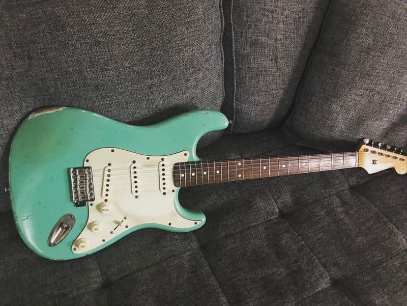 Rocketfire S-style Guitar Surf green image 1