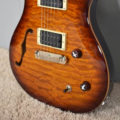 PRS SE Custom 22 - Quilt Top - Semi-Hollow - Sunburst - w/ PRS Gig bag image 4