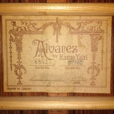 Alvarez Yairi DY74C Acoustic Guitar image 7