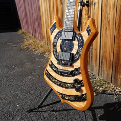 Wylde Audio Nomad Norse Dragon Raw Top 6-String Electric Guitar image 5