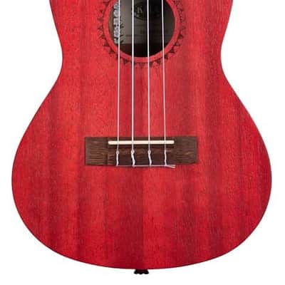 Kala Brand Music Co. Watercolor Meranti Collection, 4-String Ukulele, Right, RED, Concert (KA-MRT C) image 1