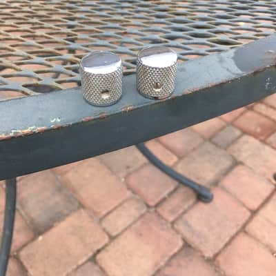 Fender Precision bass Telecaster Guitar Knobs 1975 Chrome image 3