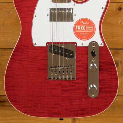 Squier Affinity Series Telecaster FMT SH - Laurel - Crimson Red Transparent image 3