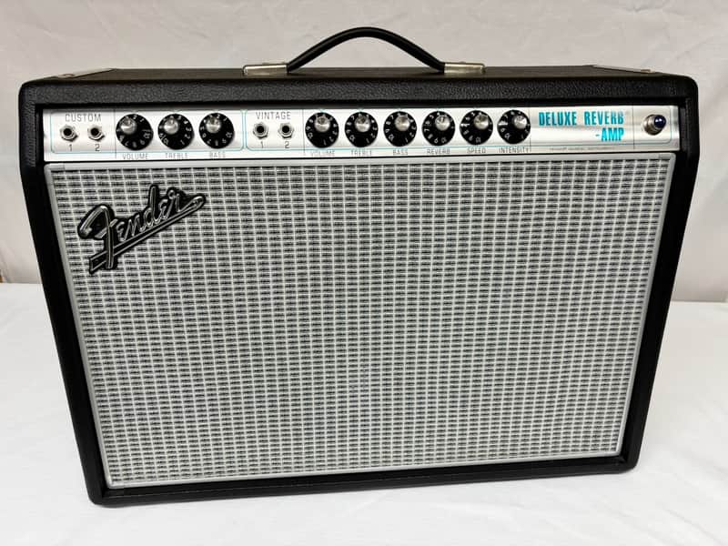 Fender '68 Custom Deluxe Reverb 2-Channel 22-Watt 1x12" Guitar Combo 2013 - Present - Black image 1