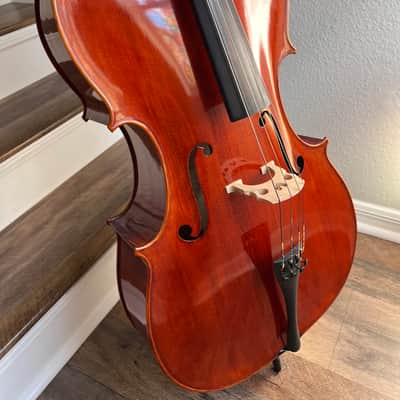 Beautiful 4/4 Panis Angelicus Cello w/ Bow & Hard Rolling Case image 13