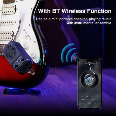 LEKATO 5W bluetooth Guitar Amplifier 4 Effect Guitar AMP Speaker Rechargeable image 3
