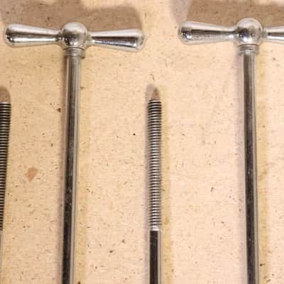 Ludwig 6-1/8" Chrome T Rods 8pk Vintage 1950's -60's image 2