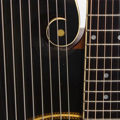 Gibson Style U Harp Guitar (1908), ser. #7554, Mark Leaf molded fiberglass hard shell case. image 14