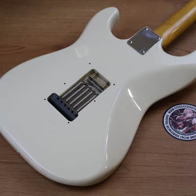 1983 Squier (by Fender Japan) "JV Series" SST-36 Scalloped Stratocaster (Vintage White) image 10