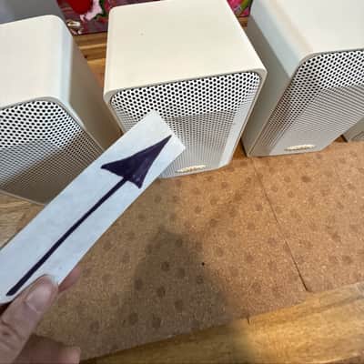 Optimus Pro 7AV White Lot Of 4 Speakers  40-2059 Home Theater Surround Quatropho image 14