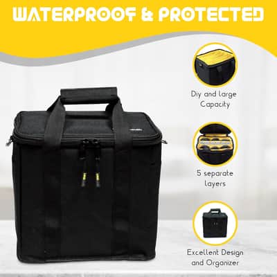 Cable File Bag | Cord & Accessory Musician Organization | Travel DJ Gig Bag for Professional DJ Gear, Musical Instrument and Accessories | 12" x 10" x 11” image 3