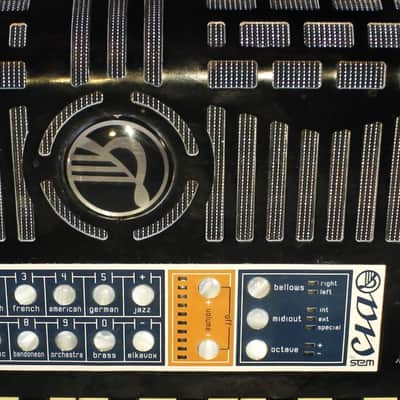 5966 - Black SEM Ciao Wireless Midi Piano Accordion Reedless Digital -  Accordion Only image 2