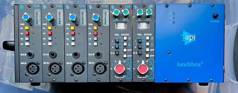 API Lunchbox with 4 API 512c preamps and 2 API 525 compressors image 1