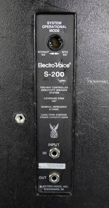 ttt.sax Electro-Voice S-200 その2 動作品 Electro Voice EV S200 2 Way Cotrolled Directivity Speaker System