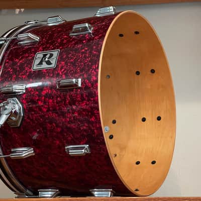 1970's Rogers XP8 Red Diamond Pearl 12/13/16/22 Big R Drum Kit image 19