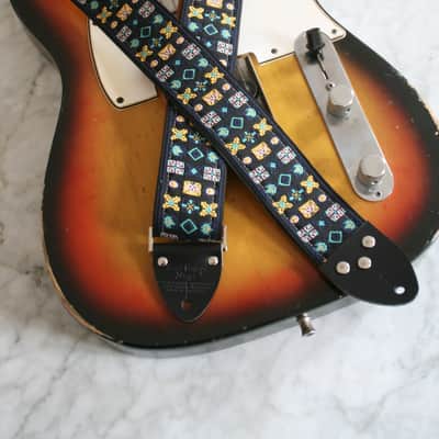 Vintage 70s Indigo 'Woodstock' Guitar Strap Replica image 4