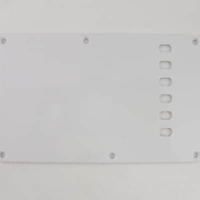 1955-62 Stratocaster Trem Back Plate Single Ply White for early USA Strat guitars