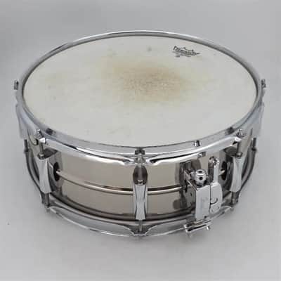Used Pearl Sensitone Steel Snare Drum 14x5 - Very Good image 2
