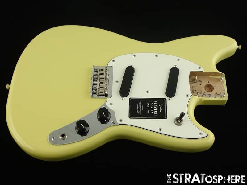 Fender Player II Mustang Series LOADED BODY Alder Offset Shape Hialeah Yellow image 1