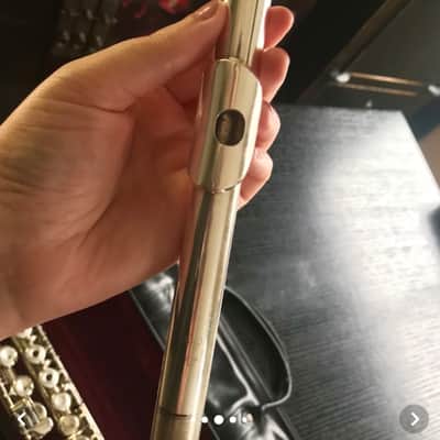 Yamaha Yamaha YFL-462 EXCELLENT Sterling Silver Flute, Open Hole, B Foot, Offset G Key Silver image 9