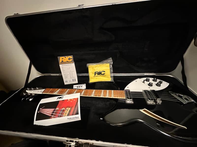 Minty Rickenbacker 360/6 2012 in Jetglo played >10 hrs image 1
