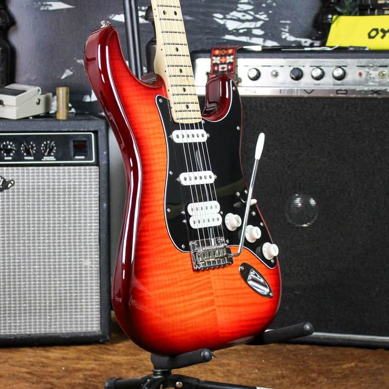 Preowned 2022 Fender Player Stratocaster HSS Plus Top - Aged Cherry Burst