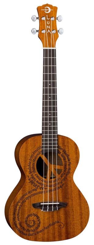 Luna UKE MALU S Ukulele Uke MALUHIA Peace Soprano w/Gigbag image 1