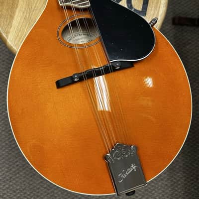 Kentucky KM-272 Deluxe Oval Hole A-Style Mandolin Transparent Amber w/ Case image 3
