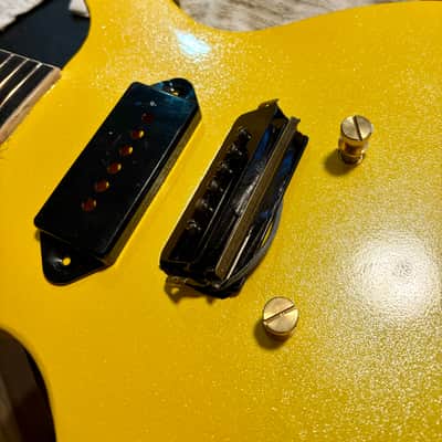Hand built - Luthier built Corvette Doublecut Doublecut 2026 - Yellow Sparkle image 5