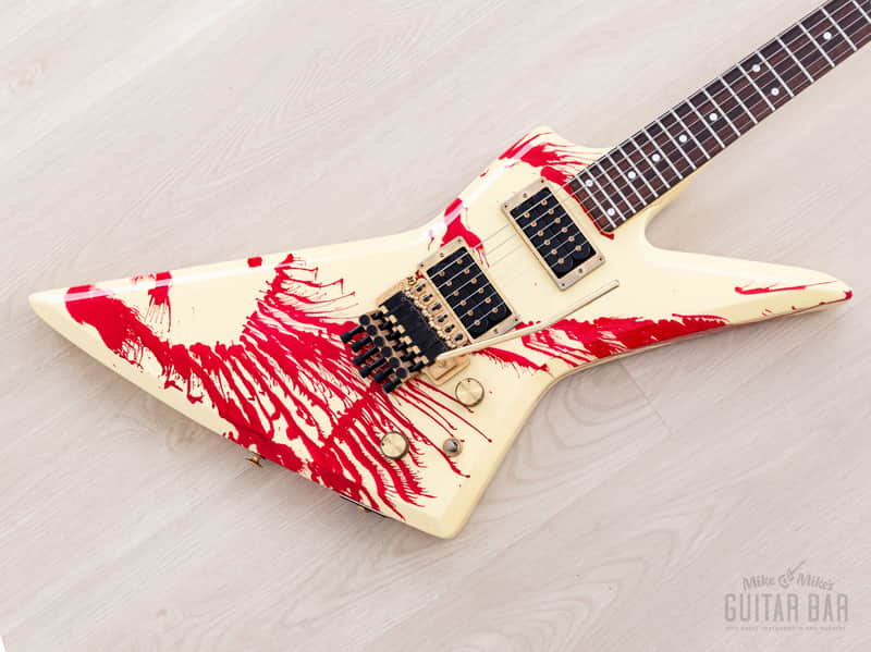 1984 Aria Pro II ZZ Custom Bloody White w/ Gold Hardware & Floyd, Japan Matsumoku image 1
