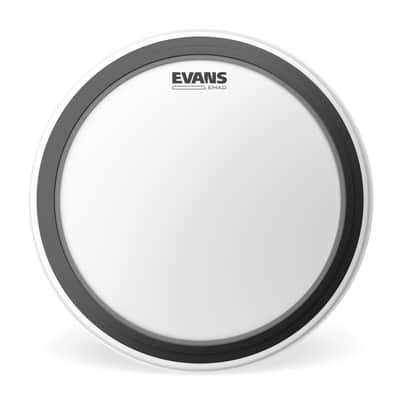 Evans EMAD Coated White Bass Drum Head, 20 Inch image 1