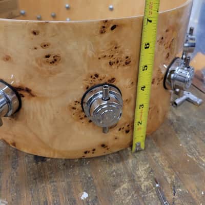 DW Collector's Series Exotic VLT 7x14 Snare Drum - Mapa Burl W/ Protection Racket Bag (C013-4) image 20