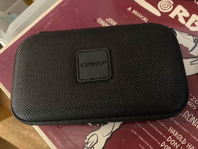 Shure Microphone Lavalier or Headset Mic CASE ONLY w/clip & foam muffles image 1