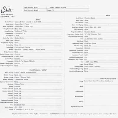 2024 - Suhr Eddie's Guitars Exclusive Custom Classic T Roasted - Champagne Sparkle image 16