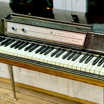 Wurlitzer 200A Electric piano,  rerfurbised in custom black and gold sparkle image 1