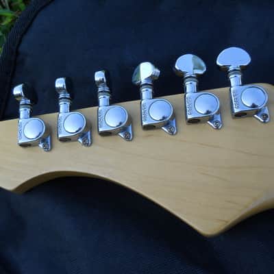 1980's C.F. Martin Stinger SSX Stratocaster, 6 String, White/Black, Nice Shape image 13
