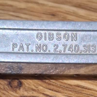 Vintage Gibson ABR-1 Patent Number Bridge & Tail Piece - 1965-72 - Nickel image 2