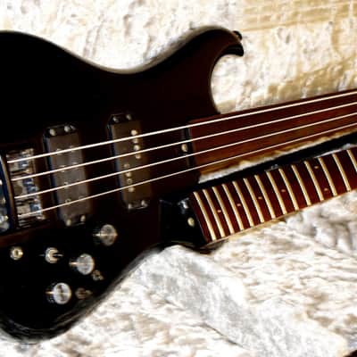 WESTONE X695BK SPECTRUM LX Bass  1986 Black.  BY MATSUMOKU.  TWO NECKS. Fretted & Fretless.  RARE. image 13