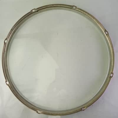 Slingerland 16"NOB Stick-Chopper Radio King Floor Tom Drum Nickel-BRASS Rim/Hoop image 6