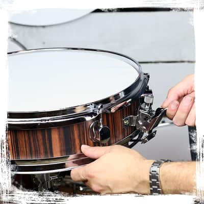 GRIFFIN Piccolo Snare Drum - 13 x 3.5 Black Hickory Poplar Wood Shell Percussion image 10