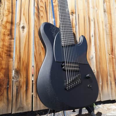 Schecter DIAMOND SERIES PT-8 MS Black Ops Satin Black Open Pore 8-String Electric Guitar image 8