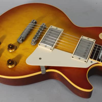 1999 Gibson 40th Anniversary 1959 Reissue Les Paul R9 Plain Top Washed Cherry Sunburst w/OHSC image 8