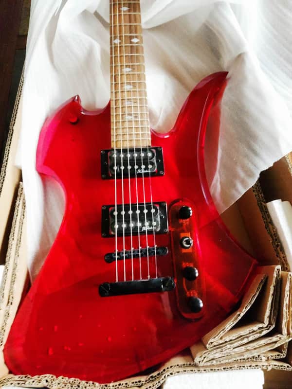 B.C. Rich Mockingbird acrylic lucite 2000s - red image 1